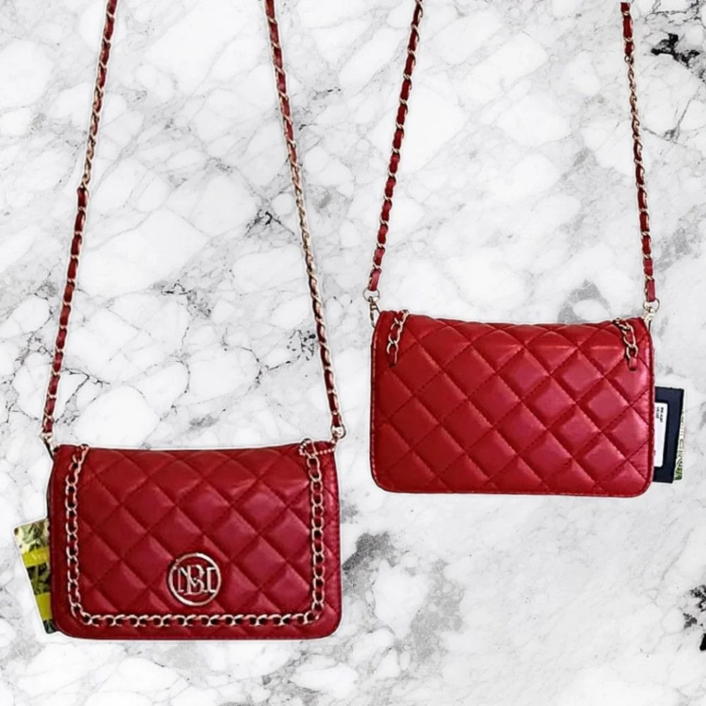 ❤️❤️❤️NWT Bagley Mishka Red Quilted Chain Shoulder Bag. ❤️❤️❤️ - Picture 8 of 10